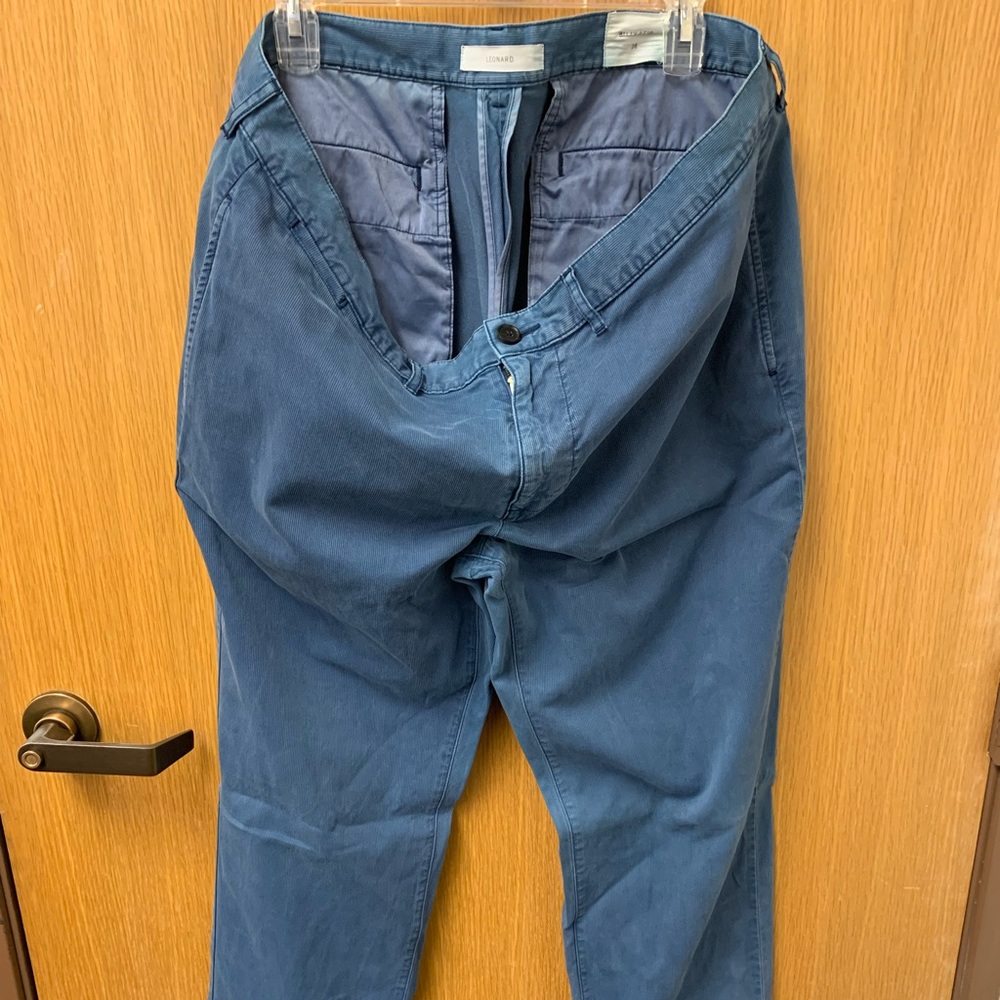 Billy Reid Navy Blue Corduroy Leonard Chino - Size 38